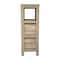 Flash Furniture Dune Farmhouse Bathroom Storage Organizer w/Two Removable Drawers and Open Display Shelf in Brown FS-BATH-4-BR-GG - alternate 7